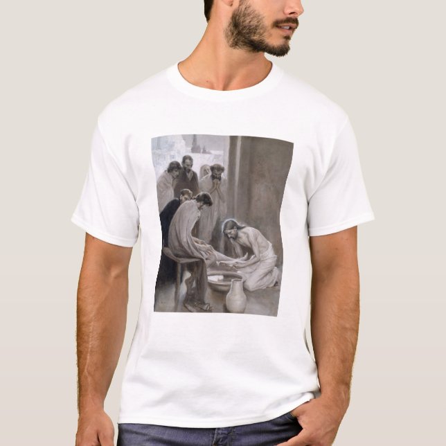 T-shirt Albert Edelfeel - Jésus Laver les pieds des discip (Devant)