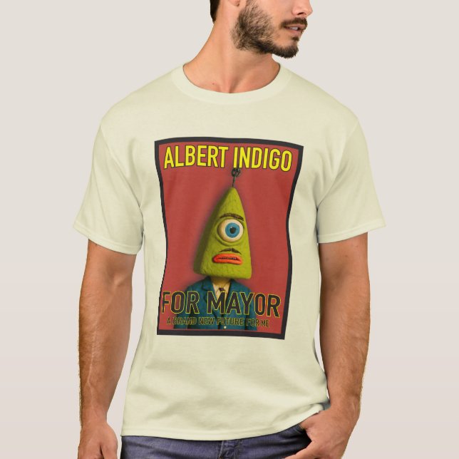 T-shirt Albert Indigo for Mayor (Devant)