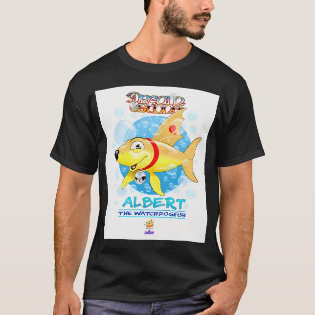 T-shirt Albert le poisson chien de garde (Devant)