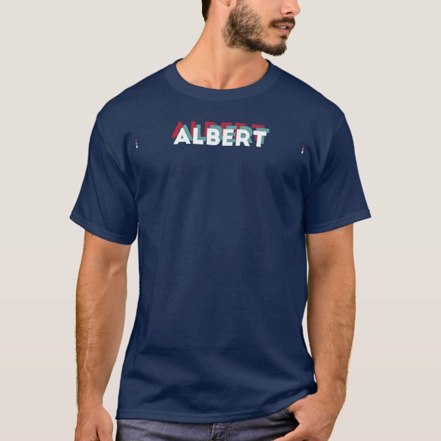 T-shirt Albert Nom Drôle Nom Albert Thème Des Années 80 (Devant)
