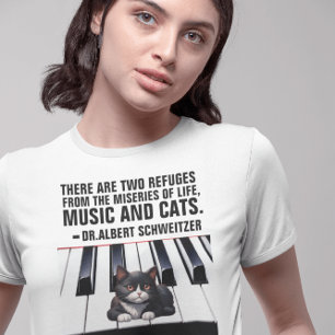 T-SHIRT ALBERT SCHWEITZER CAT CITE MUSIQUE ET CADEAUX