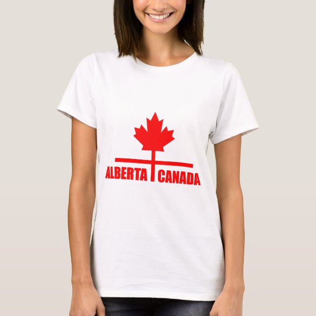 T-shirt Alberta et Canada. Ensemble forts et libres. (Devant)