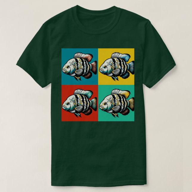 T-shirt Albino Tiger Barb Cool Poisson tropical (Design devant)