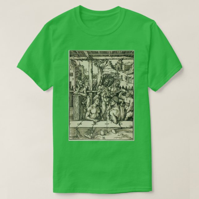 T-shirt Albrecht Drer Le Menx27s Bain 1497 (Design devant)