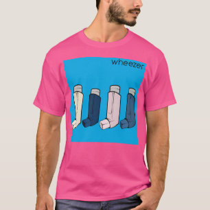T-shirt Album Bleu Wheezer (Weezer Mais Ce Sont Asthma Puf