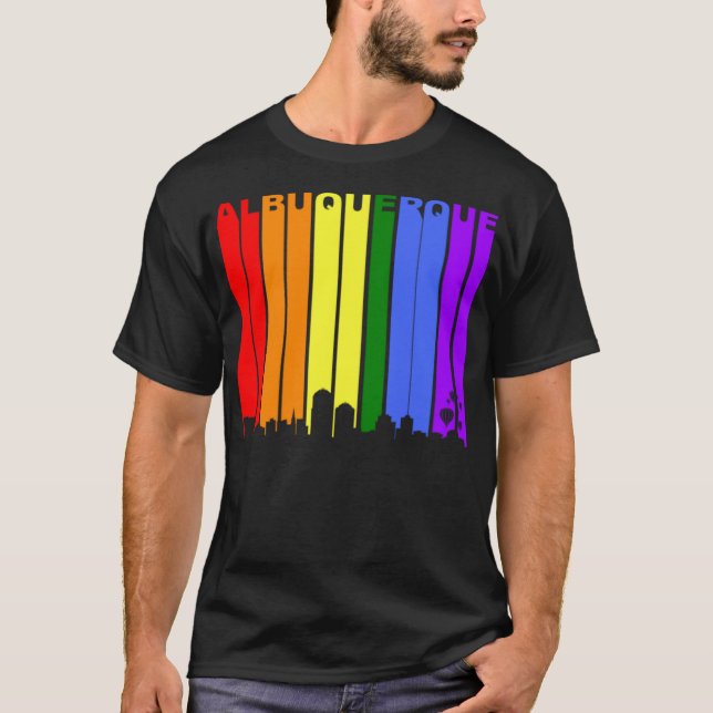 T-shirt Albuquerque Nouveau-Mexique Rainbow LGBT Gay pride (Devant)