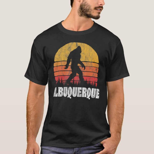 T-shirt Albuquerque Vintage 80 Bigoot Retro Sunset (Devant)