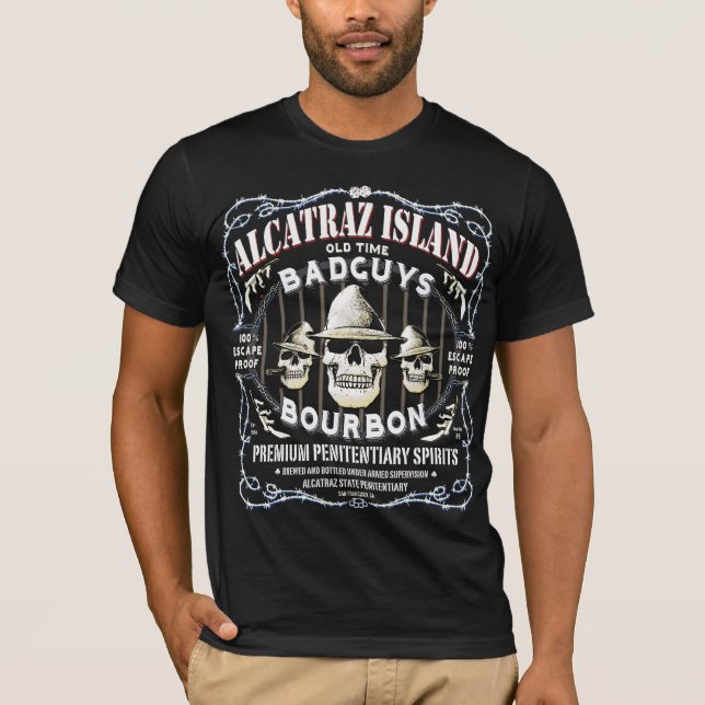 T-SHIRT ALCATRAZ_BAD_GUYS_WHISKEY_LABEL (Devant)