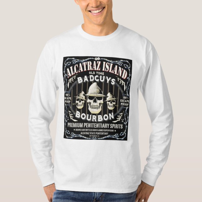 T-shirt ALCATRAZ_BAD_GUYS_WHISKEY_LABELblkz (Devant)