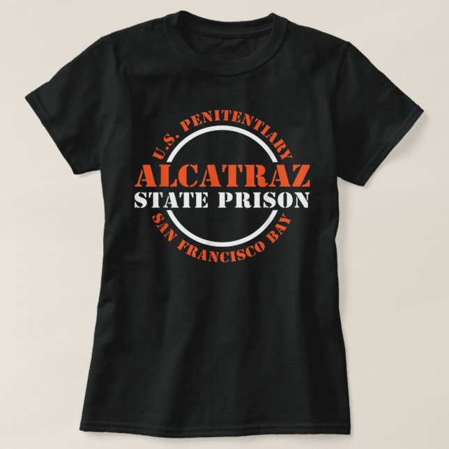 T-shirt Alcatraz Symbolhirt Prisonnier Pénitencier América (Design devant)