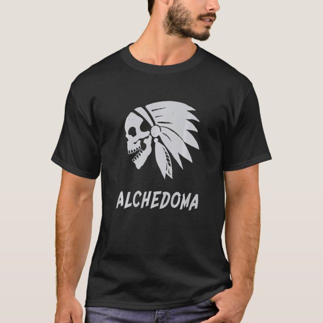 T-shirt Alchedoma Native American Indian Born Freedom Evil (Devant)