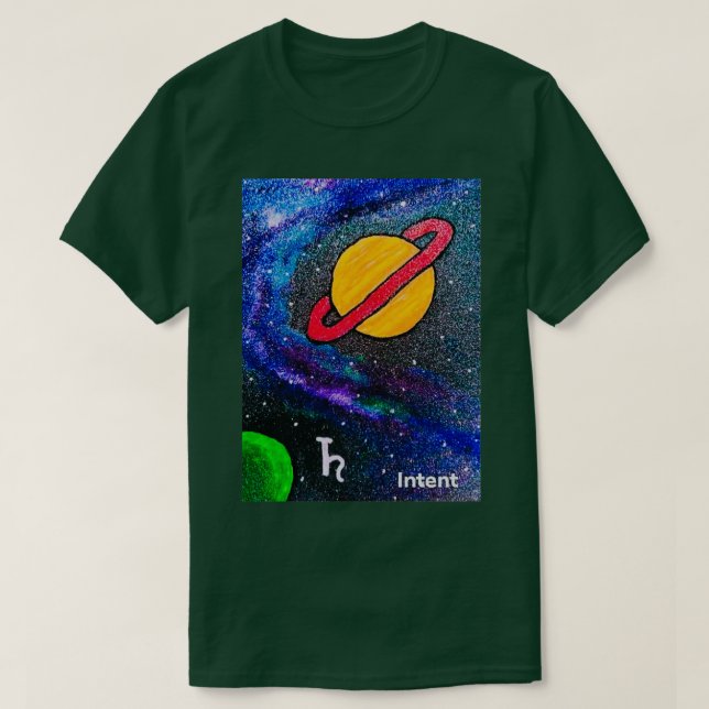 T-shirt Alchimie de l'espace magique de la carte Oracle (Design devant)