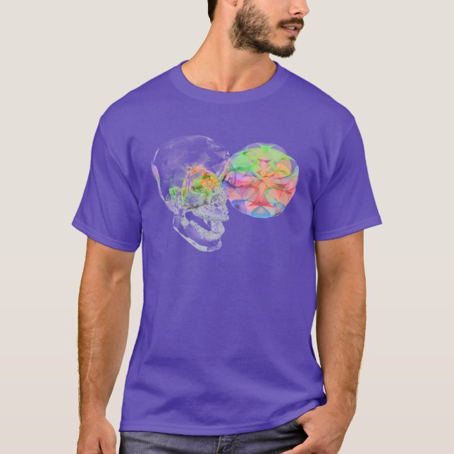 T-shirt Alchimie pinéale de DMT de crâne en cristal (Devant)