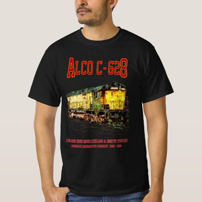 T-shirt Alco C-628 aka Alco Century 628 Diesel Locomotive (Devant)