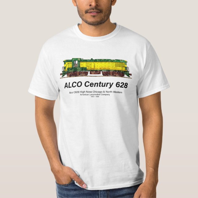 T-shirt Alco C-628 aka Alco Century 628 Diesel Locomotive (Devant)