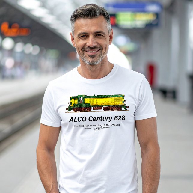 T-shirt Alco C-628 aka Alco Century 628 Diesel Locomotive (Alco C-628 aka Alco Century 628 Diesel Locomotive. Mens Basic T-Shirt)