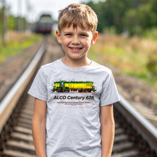 T-shirt Alco C-628 Diesel Locomotive et drapeau américain