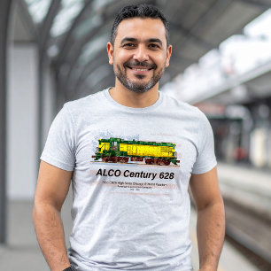 T-shirt Alco C-628 Diesel Locomotive et drapeau américain
