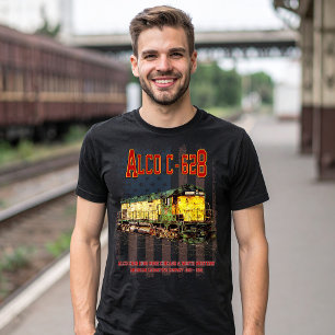 T-shirt Alco C-628 Diesel Locomotive et drapeau américain