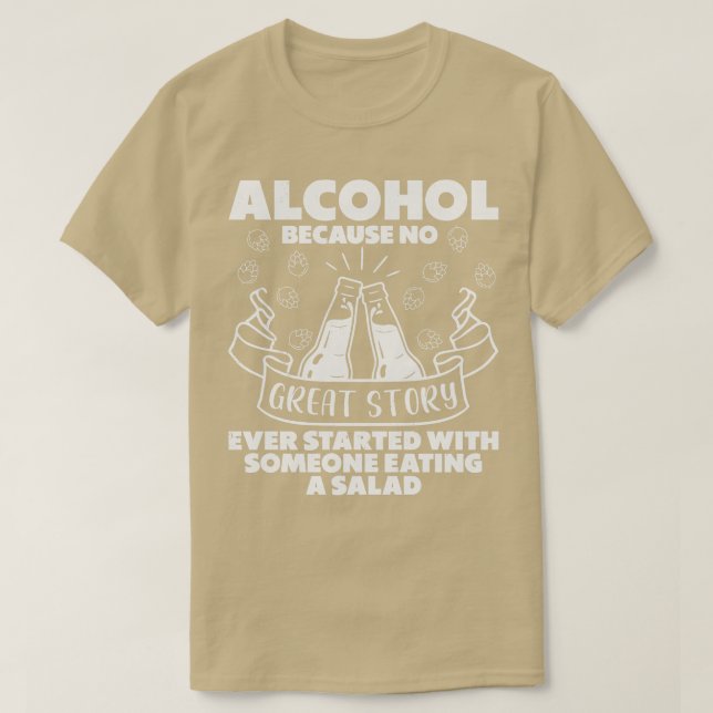 T-shirt Alcool Boire De La Bière Histoires De Fête De La B (Design devant)
