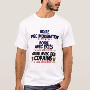 T-shirt alcool boire_moderation_exces_copains excellent