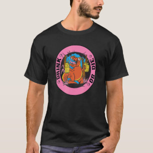 T-shirt Alcool Boisson Alcoolisee  Dinosaure Bière