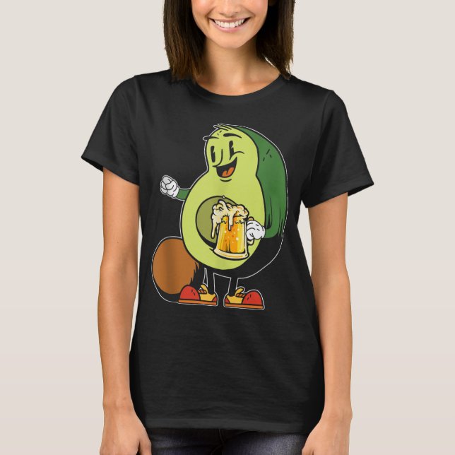 T-shirt Alcool de bière Avocado Boisson brassé Boisson Tro (Devant)