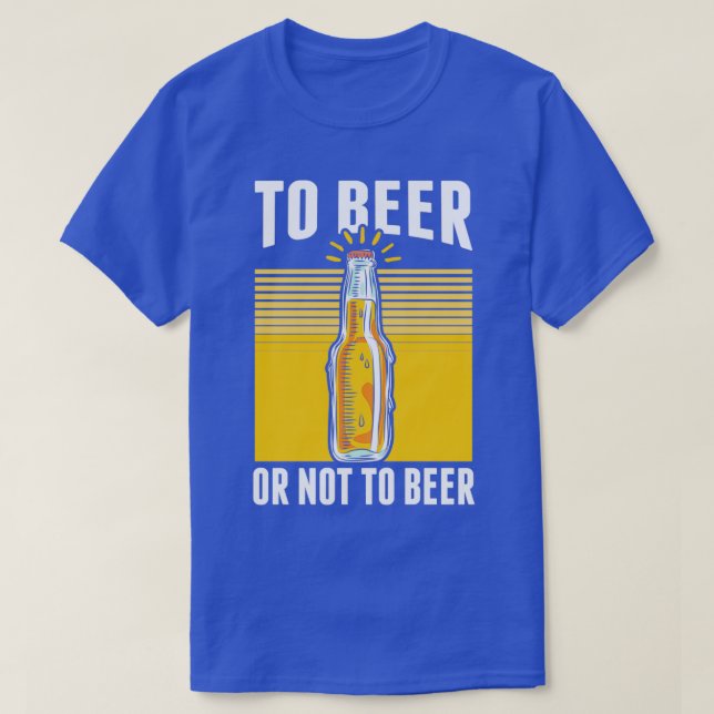 T-shirt Alcool en bière ou pas de bière drôle hommes femme (Design devant)