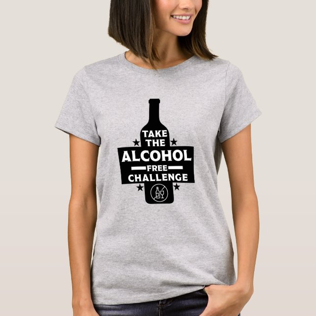 T-shirt Alcool Gratuit Et Sobre (Devant)