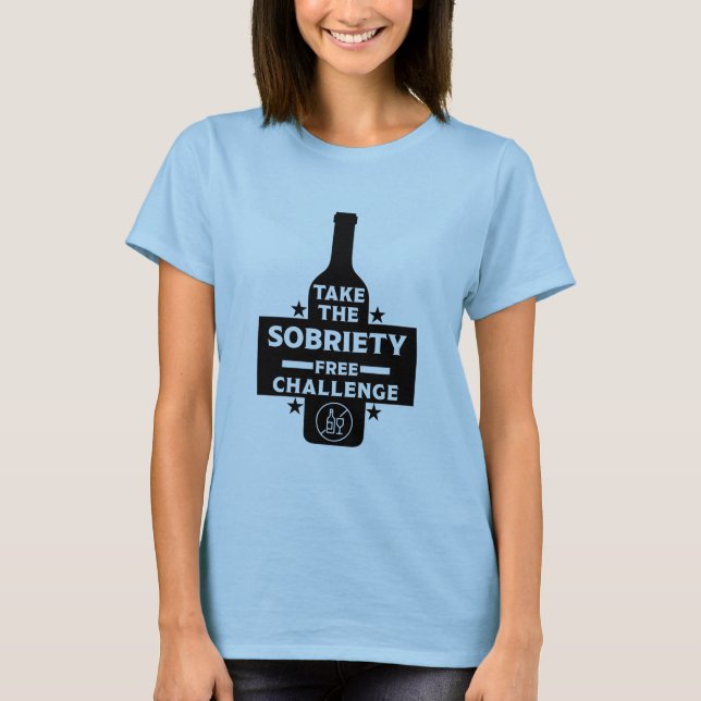 T-shirt Alcool Gratuit Et Sobre (Devant)