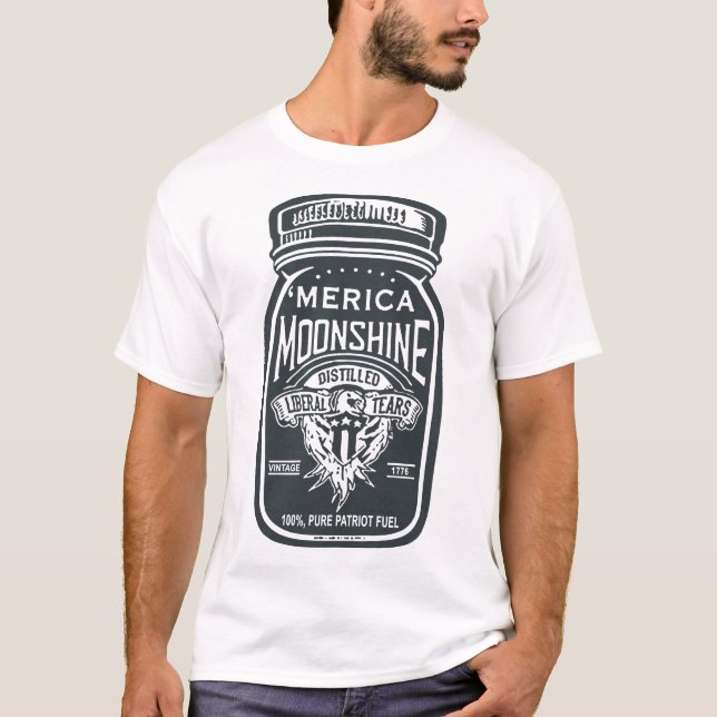 T-shirt alcool illégal Amérique de merica (Devant)