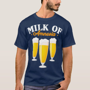 T-shirt Alcool Lait D'Amnésie Bière Alcool Drôle Cadeau