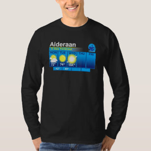 T-shirt Alderaan Prévision de 5 jours Météo drôle Prévisio