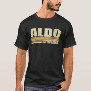 T-shirt Aldo Nom Cadeau Personnalisé Funny Retro Vintage B