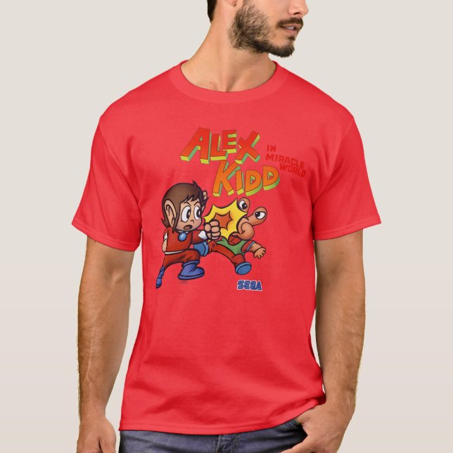 T-shirt Ale Kidd fight SEGA Master System video game gift (Devant)
