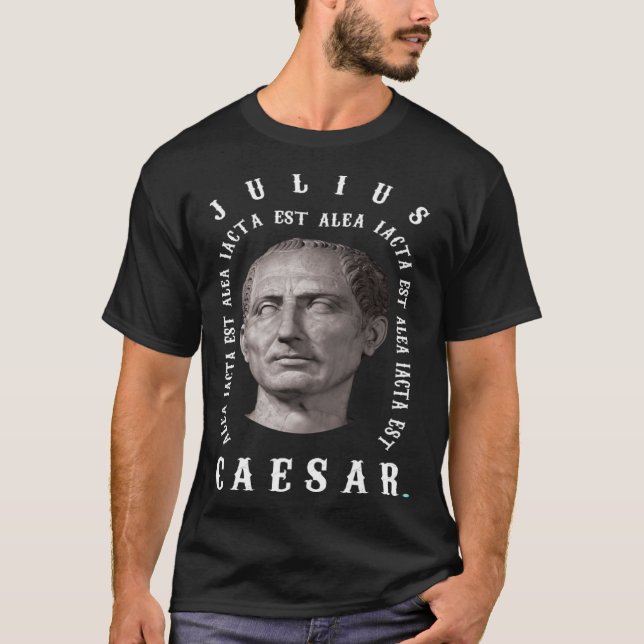 T-shirt Alea iacta est La mort est Cast Latin Julius Caesa (Devant)