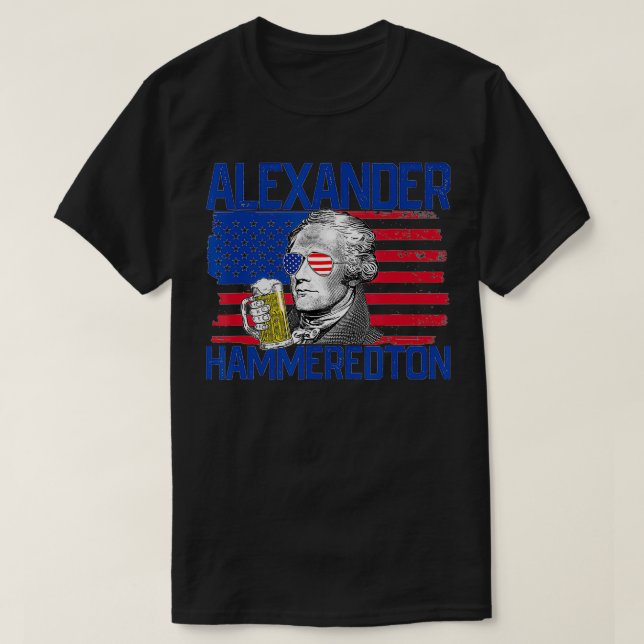 T-shirt Aleander Hammeredton 4 juillet Aleander Hamilton (Design devant)