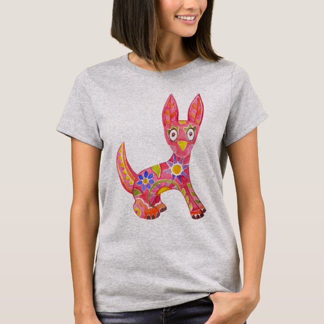 T-shirt alebrije du chien mexicain (Devant)
