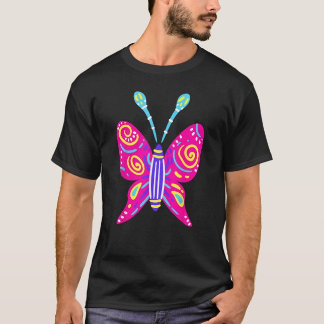 T-shirt Alebrijes Fantasy Figure Animal Sculpture Butterfl (Devant)