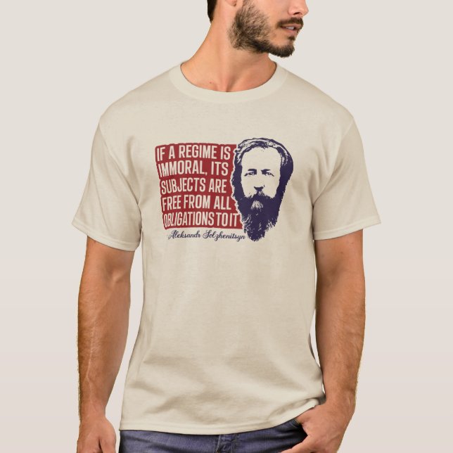 T-shirt Aleksandr Soljenitsyne - Vivez Pas Par Des Mensong (Devant)