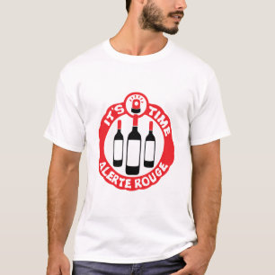 T-shirt alerte alcool apero rouge bouteille vin pinard gyr