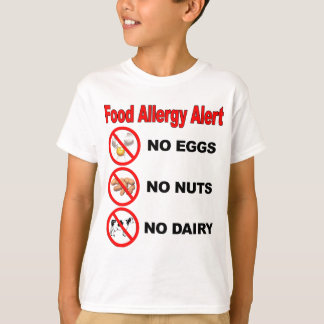 T-shirt Alerte d'allergie alimentaire - logo arrière