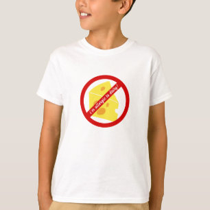 T-shirt Alerte d'allergie de laiterie/fromage