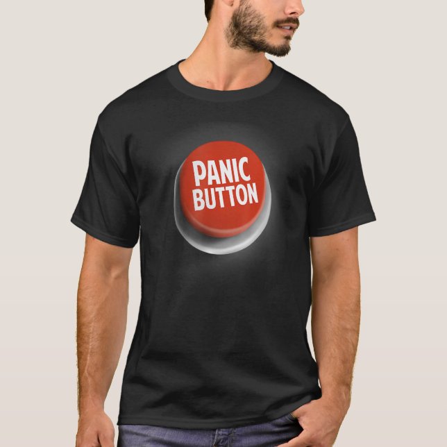 T-shirt Alerte d'urgence du bouton panique (Devant)