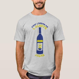 T-shirt alerte jaune bouteille alcool apero gyrophare 51 p
