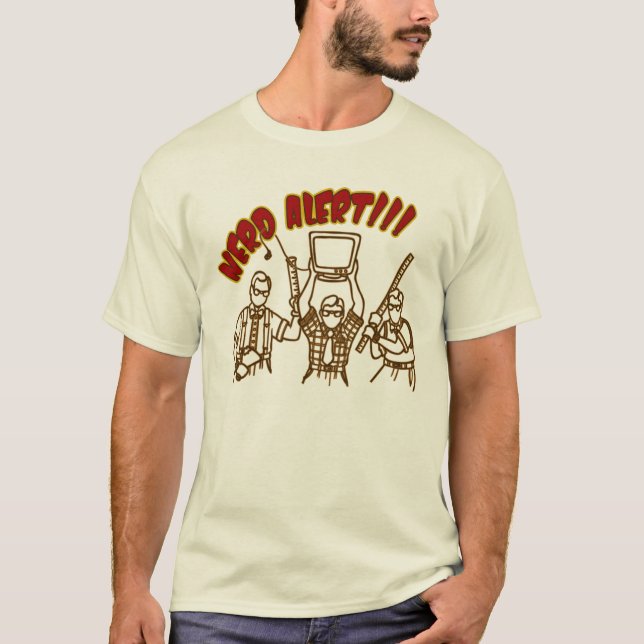 T-shirt ALERTE NERD ! ! ! (armes) (Devant)