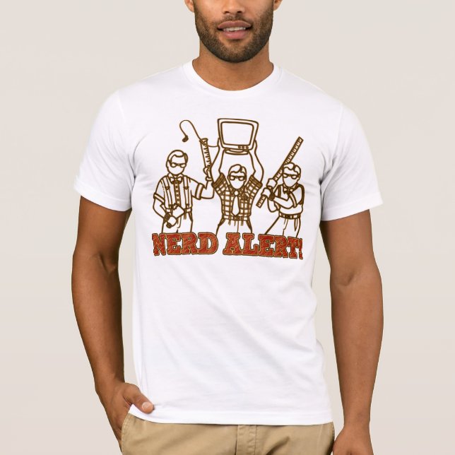 T-shirt ALERTE nerd ! ! ! (armes) (Devant)