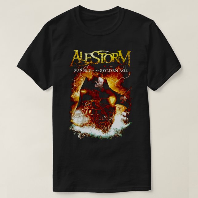 T-shirt Ales 504 Sunset Golden Age - Alestorm - Meilleur V (Design devant)
