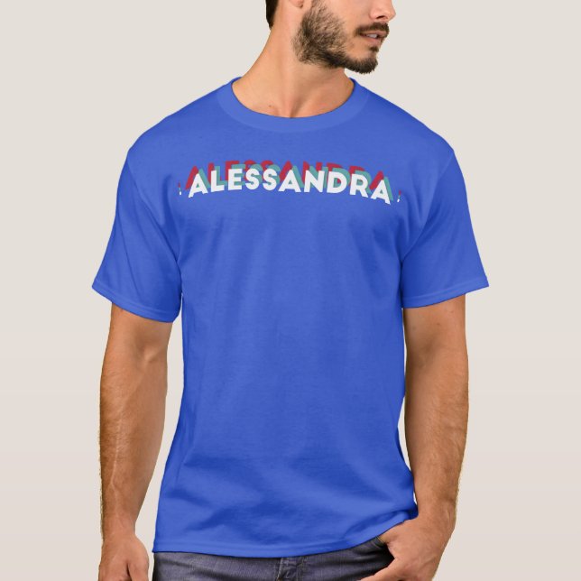 T-shirt Alessandra Nom Drôle Nom Alessandra thème des anné (Devant)