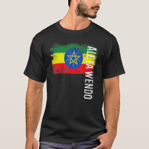 T-shirt Aleta Wendo Ethiopie Drapeau Pour Les Ethiopiens H
